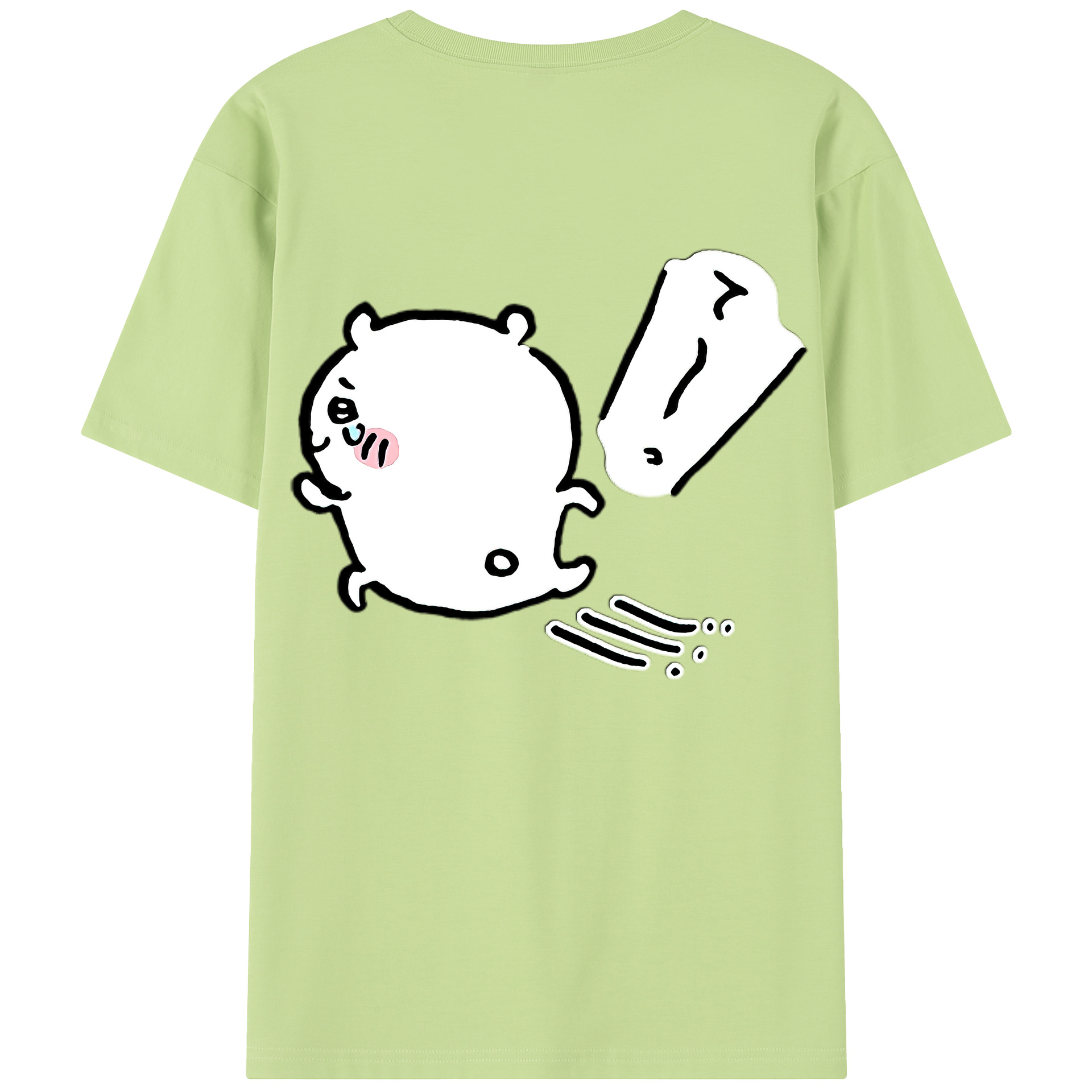 （画像用） ちいかわ ちいかわ Chii-kawa chiikawa 綿100％半袖Tシャツ（背面プリント）